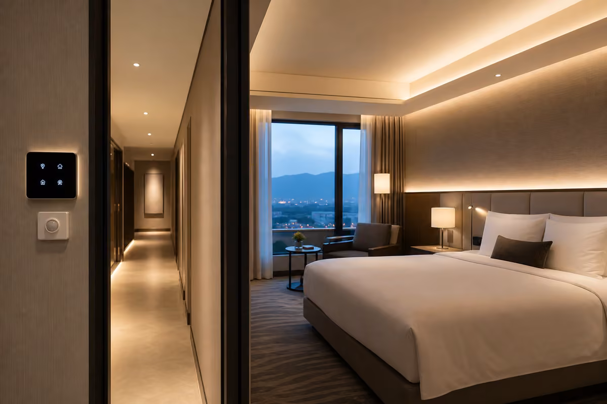 Hotel energy efficiency smart LED lighting control