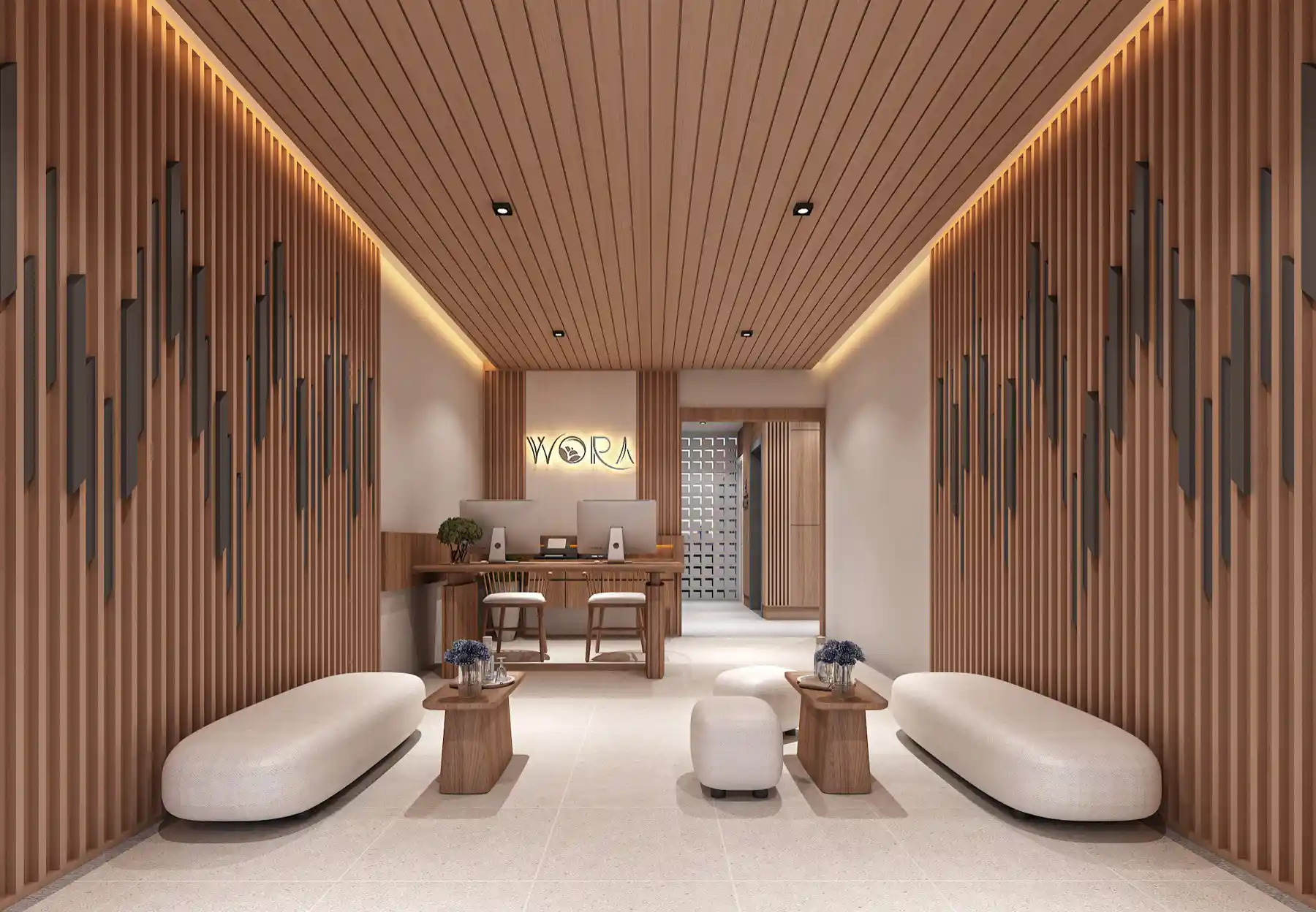 ผลงานออกแบบและติดตั้งโคมไฟโครงการ wora hotel phuket